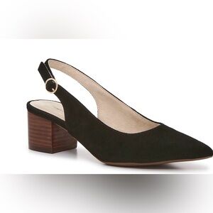 Black Suede Pump - Hush Puppies  NIB  Size 8